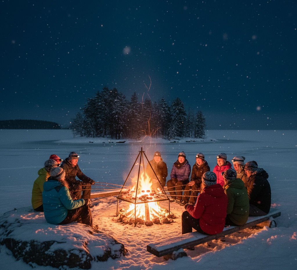 Talvinen nuotiovaellus - unohda algoritmit ja grillaa livenä!