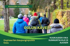 Oulun kävely sinkuille kuukauden vika sunnuntai klo 13