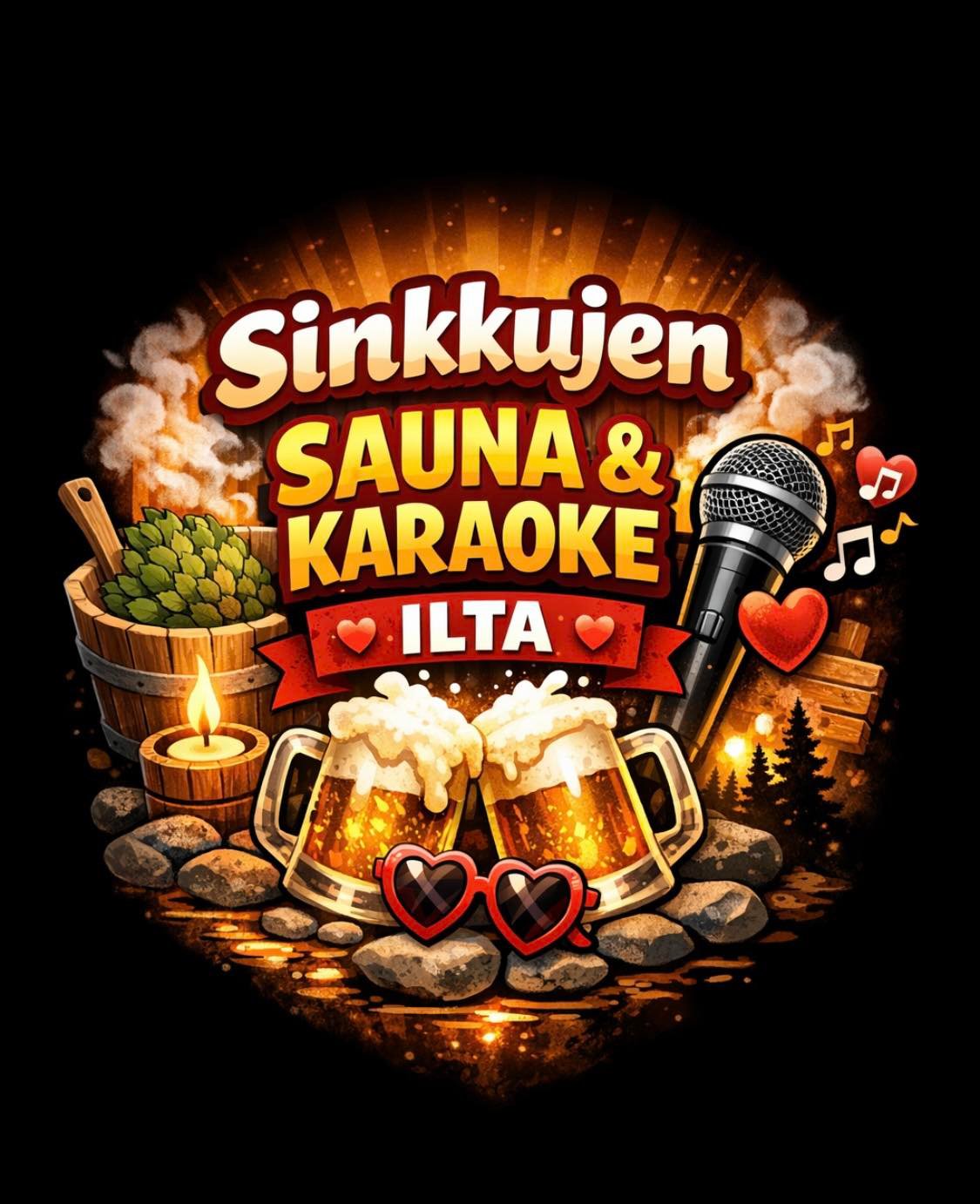 Sinkkujen sauna & karaoke ilta