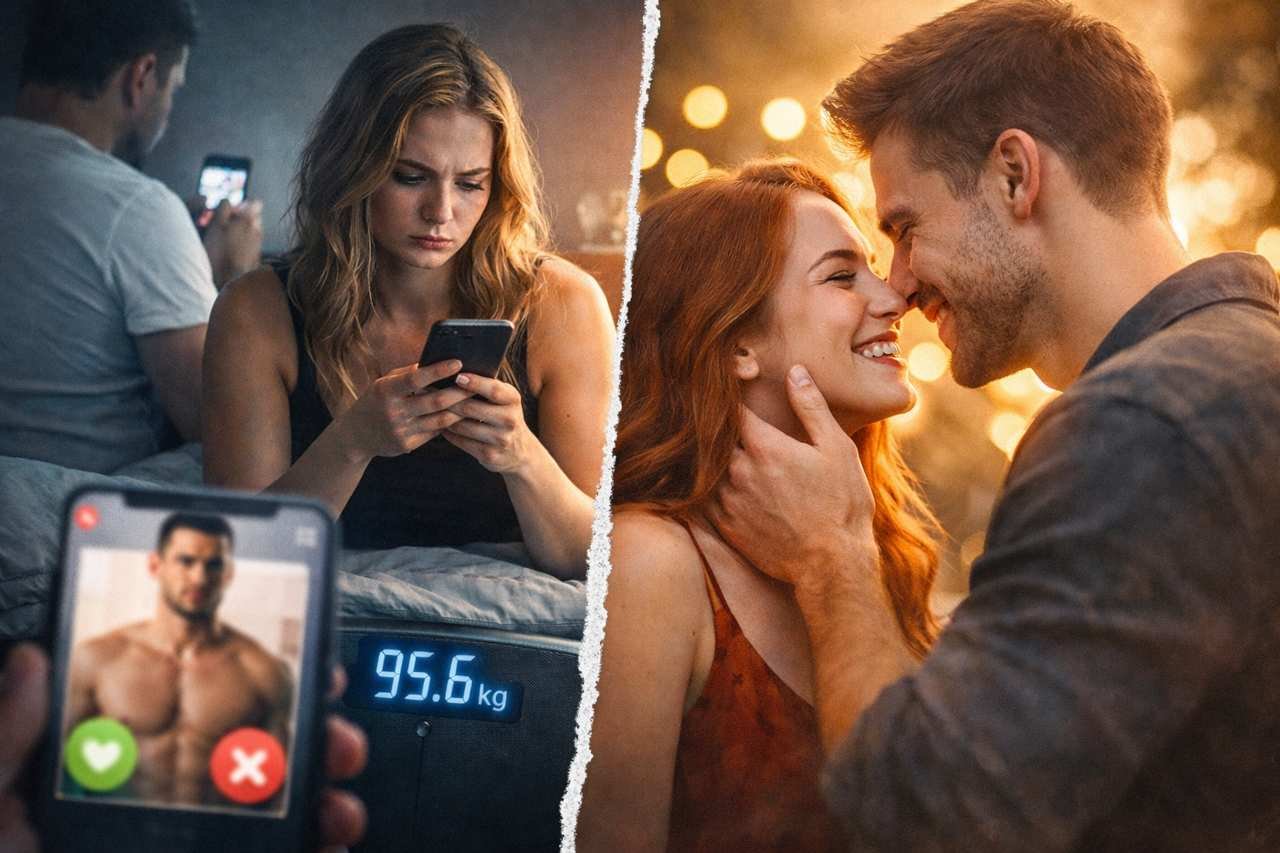 Tinderissä paino vaikuttaa ensivaikutelmaan enemmän kuin moni myöntää, mutta todellinen kemia syntyy usein vasta livenä kohdatessa.