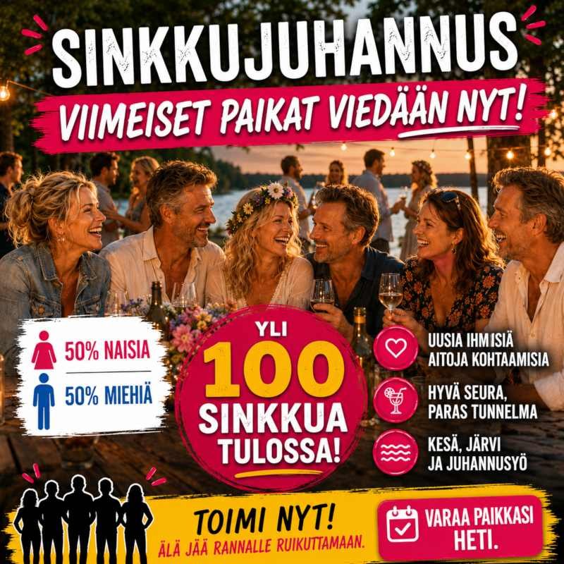 Sinkkujuhannus - viimeiset paikat viedään nyt