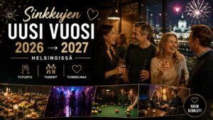 Sinkkujen uusi vuosi 2026 juhla 31.12.2026 Uudellamaalla. Kaikki sinkut tervetuloa!