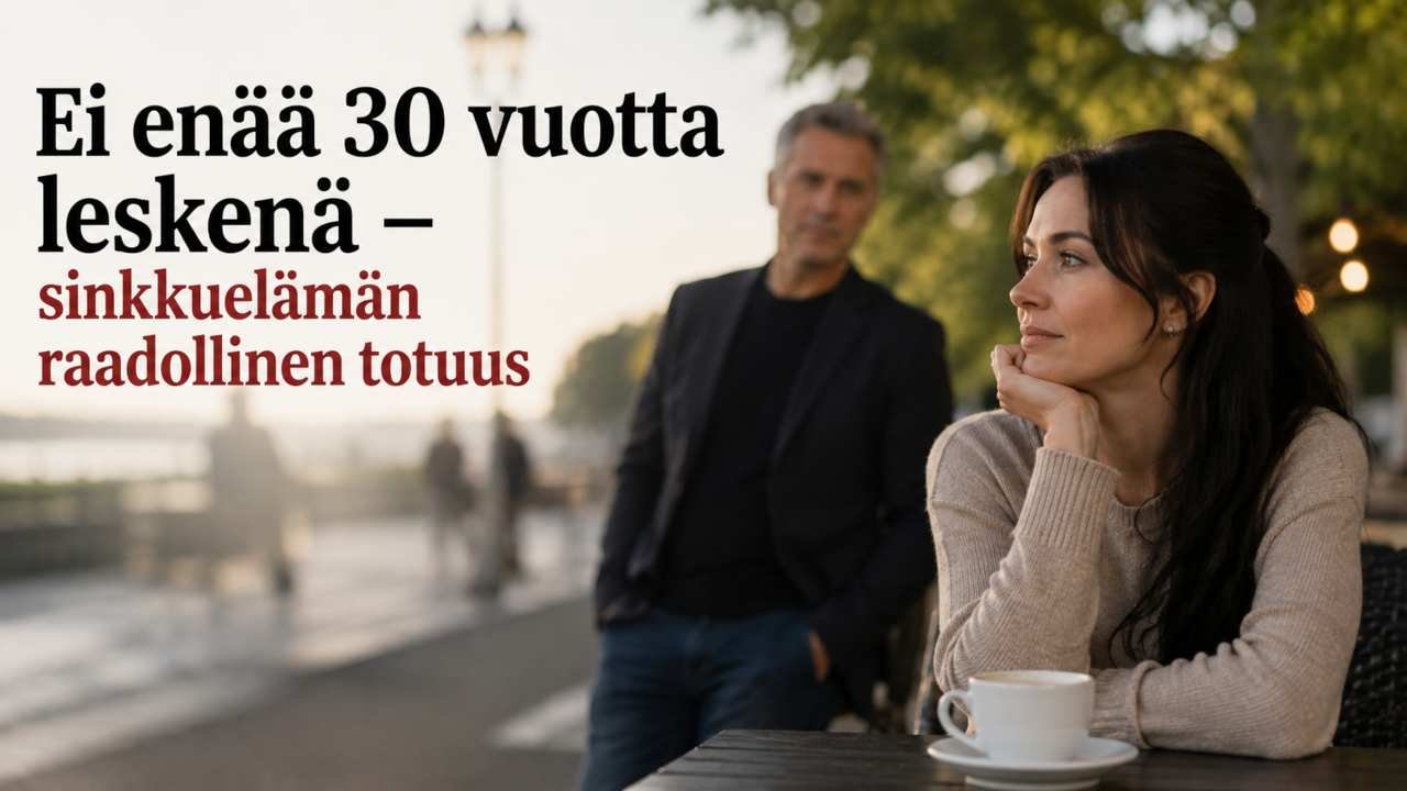 Ei enää 30 vuotta leskenä – sinkkuelämän raadollinen totuus 1 Ei enää 30 vuotta leskenä – sinkkuelämän raadollinen totuus. Miksi yhä useampi nainen haluaa rinnalleen samanikäisen miehen? Ikäero joutuu puntariin. Ei enää 30 vuotta leskenä – sinkkuelämän raadollinen totuus. Miksi yhä useampi nainen haluaa rinnalleen samanikäisen miehen? Ikäero joutuu puntariin.