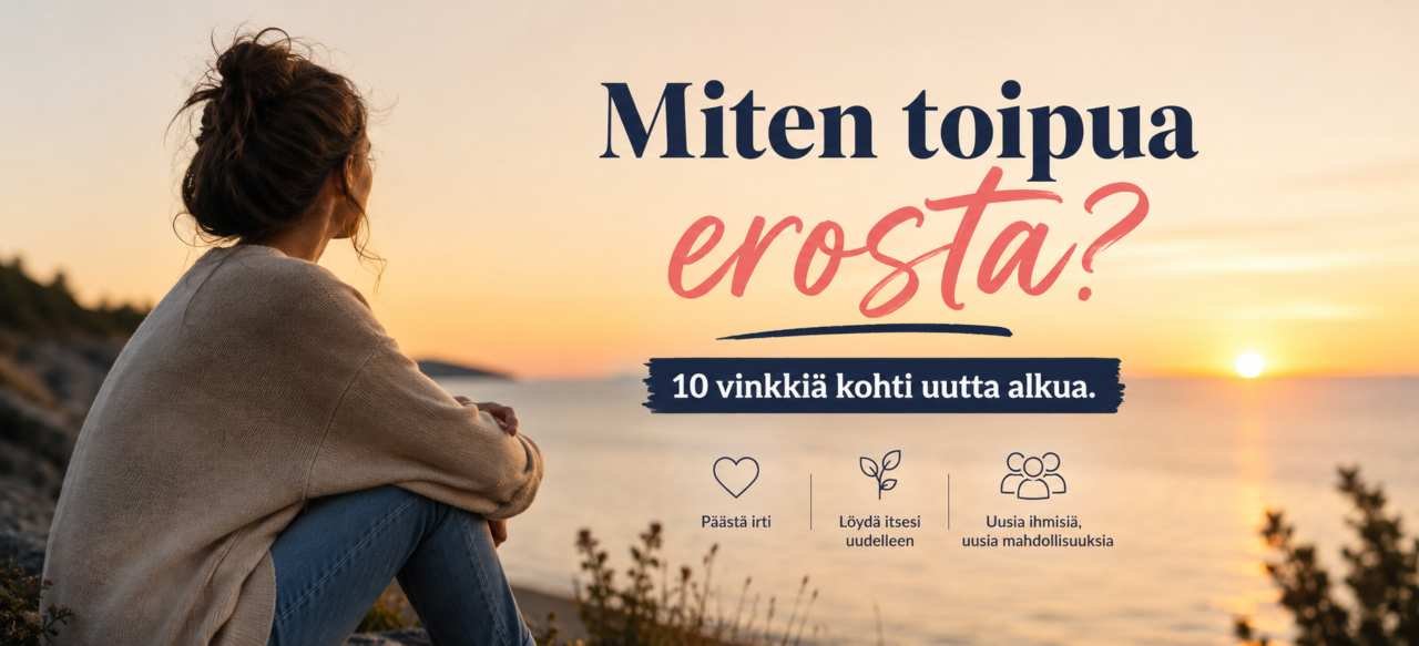 Miten toipua erosta? Ero voi satuttaa syvältä, mutta elämä jatkuu. Lue 10 käytännöllistä vinkkiä, jotka auttavat päästämään irti ja suuntaamaan eteenpäin.