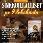 Sinkkuillallinen pe 9.10. Helsinki (Vain ennakkovaraus ja paikkoja rajallinen määrä)
